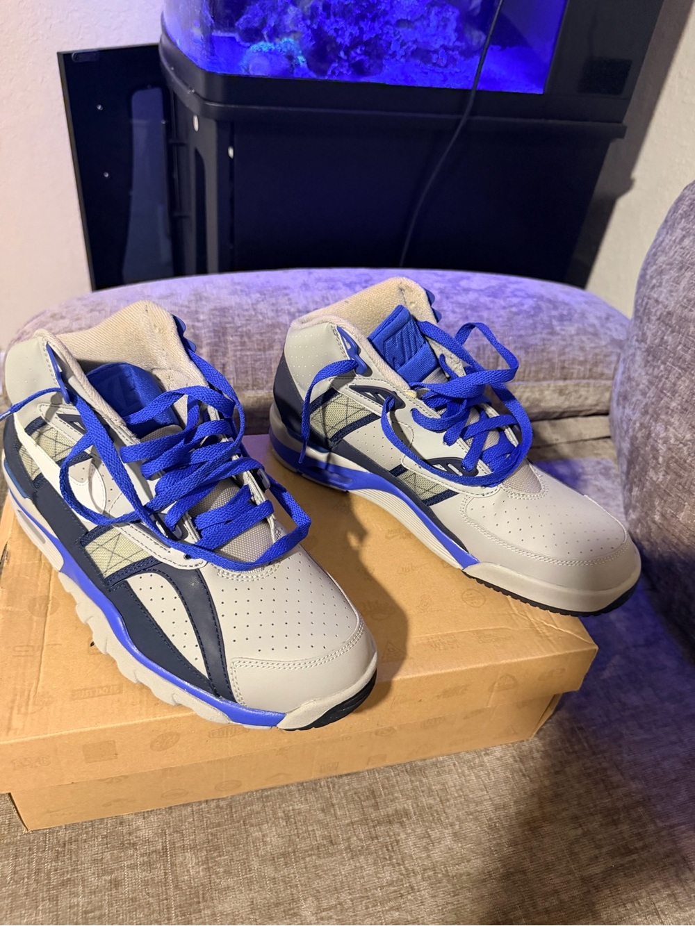 Nike Air Trainer SC High 2012 Grey Obsidian Game Royal Men’s 8.5